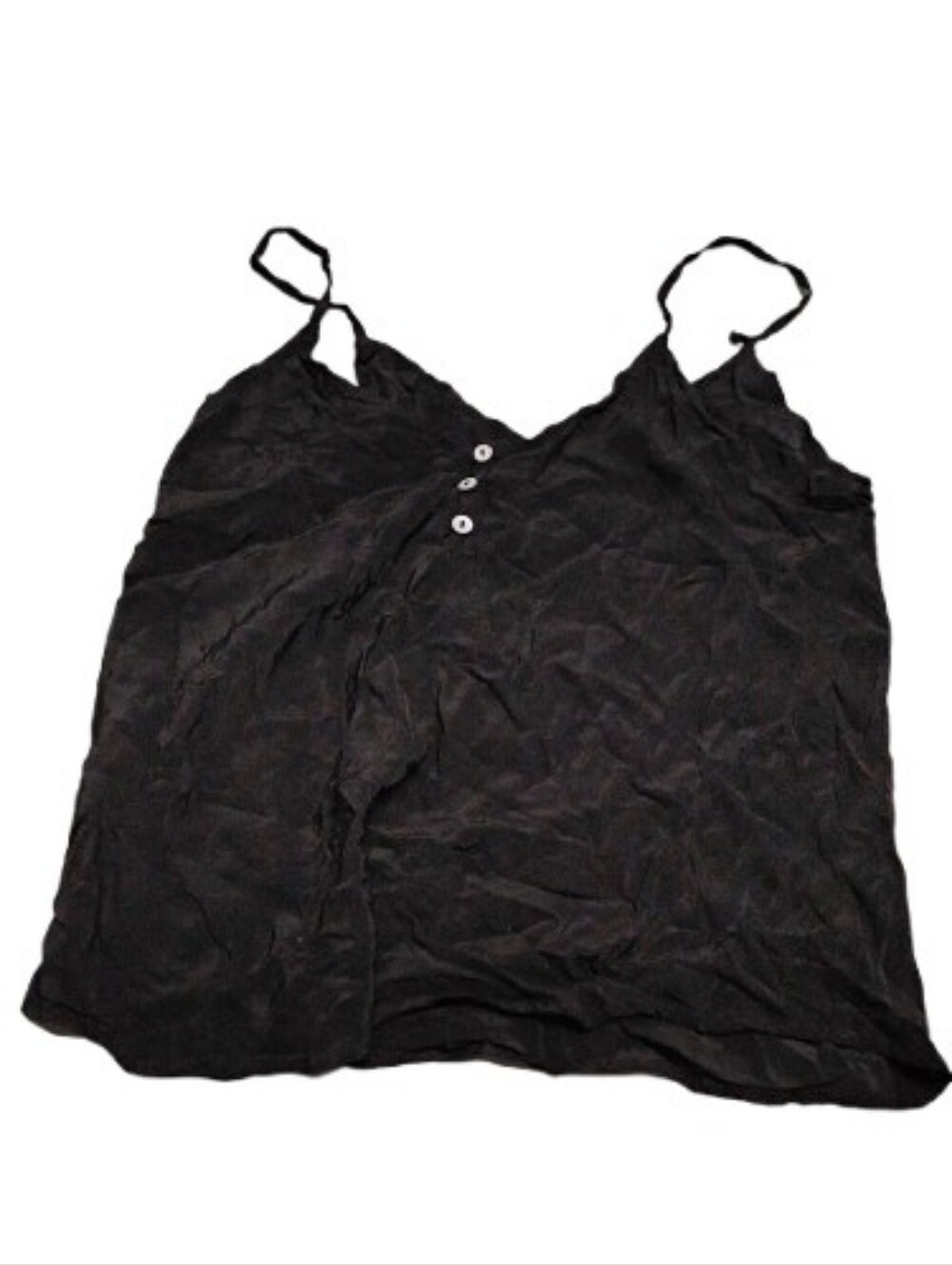 Vintage 1990s GHOST Women's Buttoned Black Camisole Top